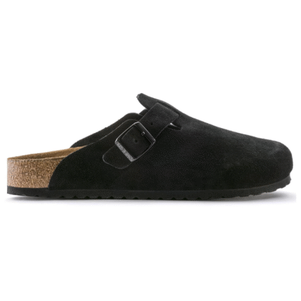 Birkenstock Boston Soft Footbed - Suede Black