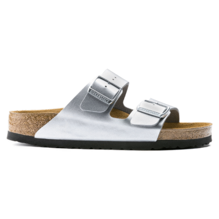 Birkenstock Arizona Birko-Flor - Leather silver
