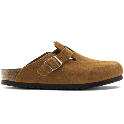 Birkenstock Boston Soft Footbed - Suede Camel