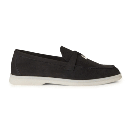 Loro Piana Summer Charms Walk Suede Caviar loafers