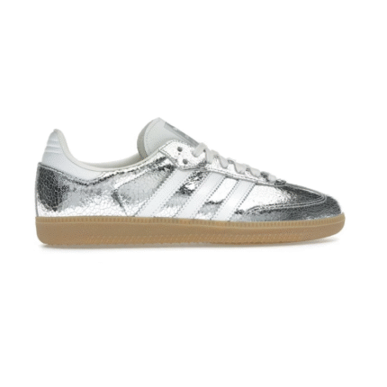 Adidas Samba OG - Silver Metallic Cracked Leather