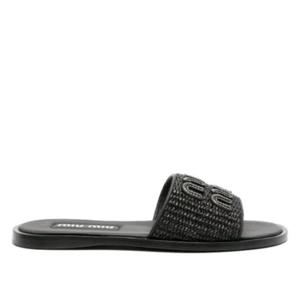 Miu Miu - Black Luxury Flat Slipper